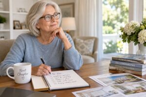 Senior homeowner planning a move from a longtime home in Northern Virginia